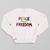 Peace (is the new) Freedom Crewneck | White